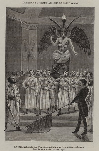 Iniciação de um Cavaleiro de Santo André (gravura) de French School