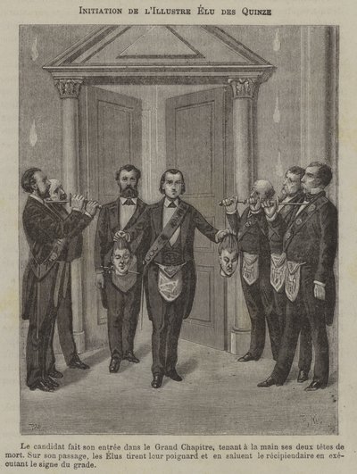 Iniciação de um Eleito dos Quinze (gravura) de French School