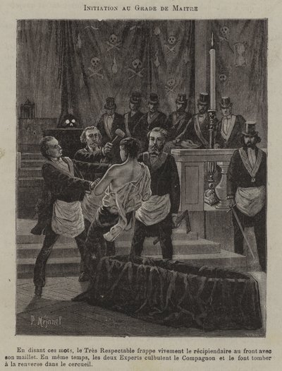 Iniciação ao grau de mestre (gravura) de French School