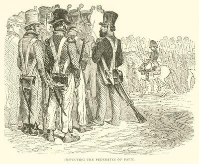 Inspecção dos Federados de Paris (gravura) de French School