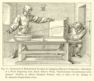 Instrumento de Precisão Matemática para desenhar Objetos em Perspectiva (gravura) de French School