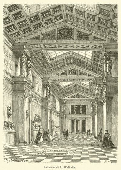 Interior do Walhalla (gravura) de French School
