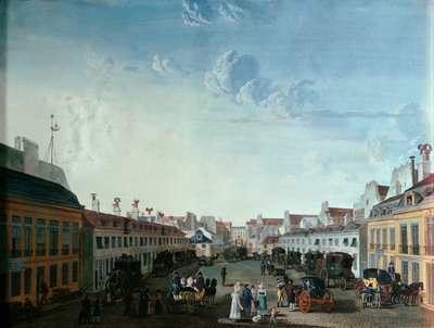Pátio interior do serviço de carruagem imperial, início do século XIX de French School