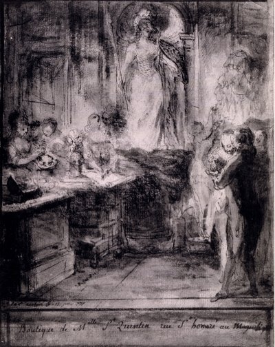 Interior da loja veneziana, 1777 de French School