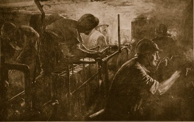 Interior de um tanque pertencente à artilharia francesa de Assault, 1914-18 de French School