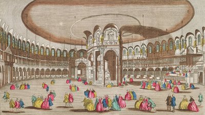 Interior da rotunda, casa de Ranelagh, Londres de French School