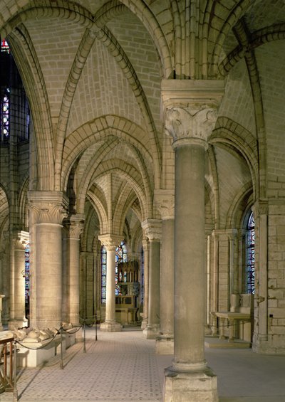 Vista interior, de, a, ambulatory de French School