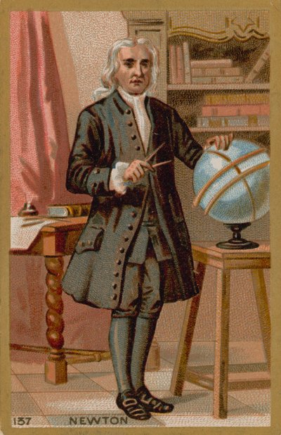 Isaac Newton, físico inglês do século XVII-XVIII de French School