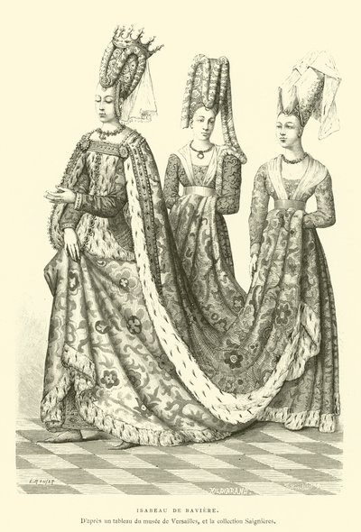 Isabeau de Baviere (gravura) de French School