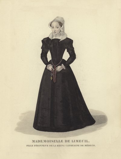 Isabelle de Limeuil, dama de honra a Catarina de Médici, esposa do rei Henrique II da França de French School