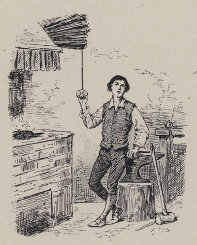 O compositor italiano Gioachino Rossini quando menino (gravura) de French School