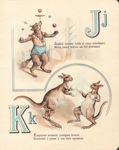 JK: Raposa alegre, malabarista, canguru, kickboxing de French School