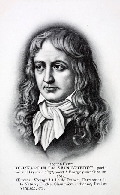Jacques-Henri Bernardin de Saint-Pierre, escritor francês (litografia) de French School