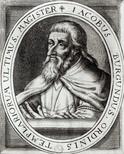 Jacques de Molay (c.1243-1314) Mestre dos Cavaleiros Templários de French School