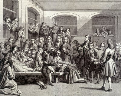 Jansenismo: os convulsionários do cemitério Saint-Médard no túmulo do diácono Parîs (1690 - 1727) onde ocorreram "milagres". Impressão do século XVIII. de French School