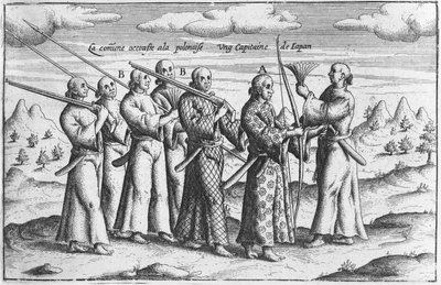 Nobre japonês com escolta, c.1660 de French School
