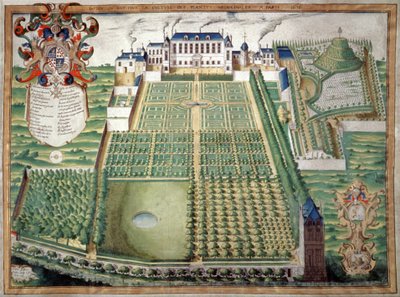 Jardin des Plantes, Paris. 1636 (aquarela) de French School