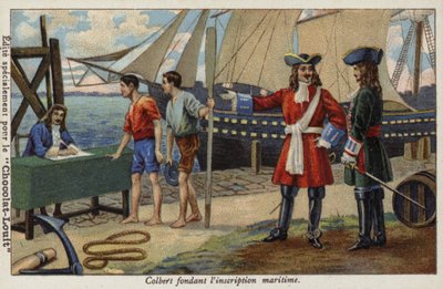 Jean-Baptiste Colbert estabelece o registro naval francês, século 17 de French School