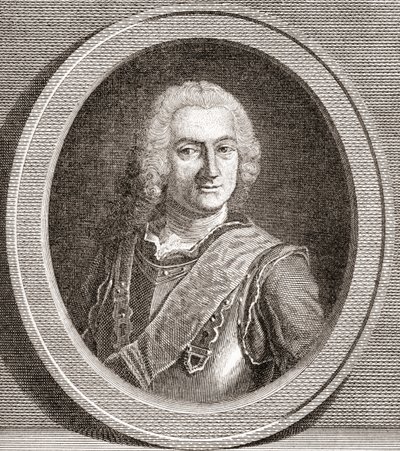Jean-Baptiste François Desmarets, 1682 1762. Marquês de Maillebois. Marechal da França. Das horas livres publicadas 1908. de French School