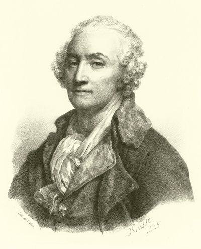 Jean-Baptiste Greuze, retrato (gravura) de French School