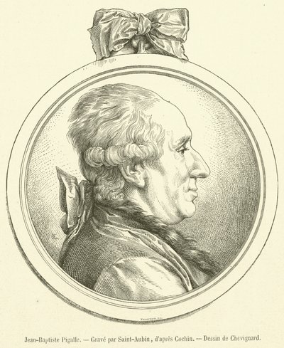 Jean-Baptiste Pigalle (gravura) de French School