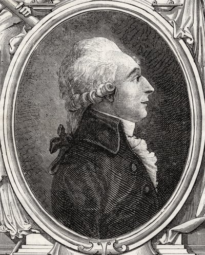 Jean-Baptiste du Val-de-Grace, Barão dos Cloots, de "História da Revolução Francesa" por Louis Blanc (1811-82) de French School