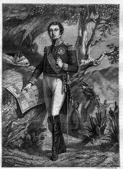 Jean-de-Dieu Soult (1769-1851) Duque da Dalmácia - retrato de Jean de Dieu Soult (1769-1851) marechal da França, Duque da Dalmácia - em "Histoire de l