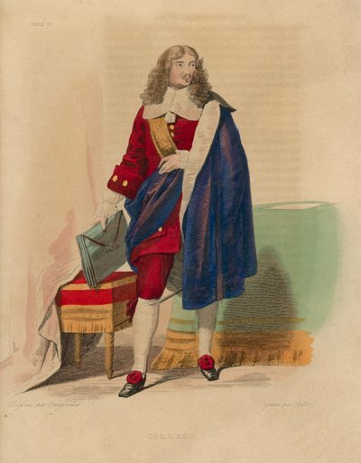 Jean Baptiste Colbert (gravura a cores) de French School