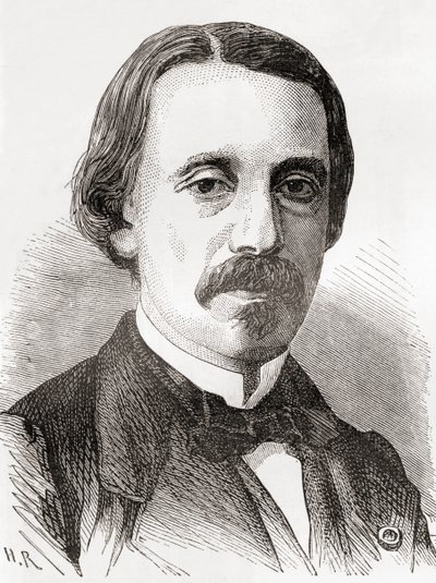 Jean Bernard Léon Foucault, de Les Merveilles de la Science, publicado c.1870 (gravura) de French School
