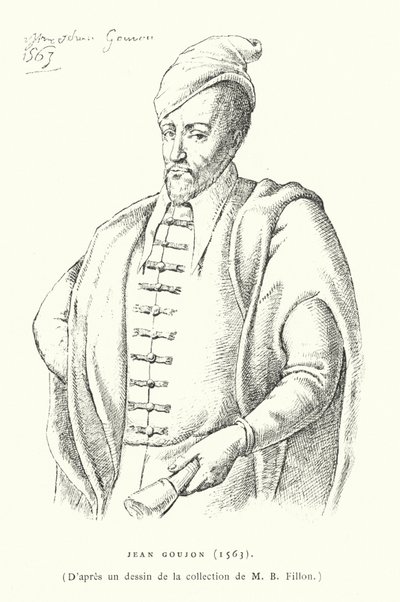 Jean Goujon, escultor e arquiteto da Renascença francesa (gravura) de French School