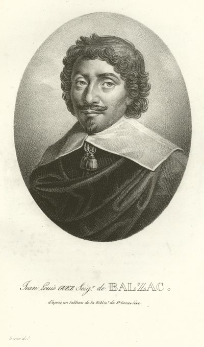 Jean Louis Guez, senhor de Balzac de French School