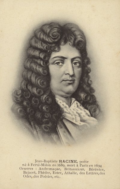Jean Racine (1639-1699), dramaturgo francês (litografia) de French School