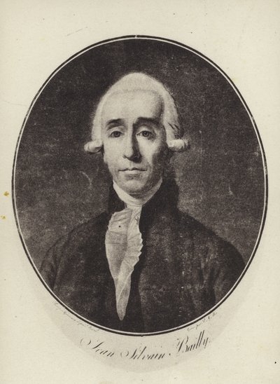 Jean Sylvain Bailly, astrónomo francês, matemático e político revolucionário (litho) de French School