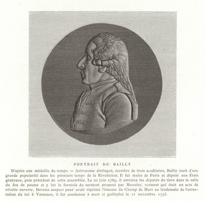 Jean Sylvain Bailly, astrônomo francês, matemático e político revolucionário de French School