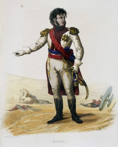 Joachim Murat (Gioacchino Murat) (1767-1815), Marechal de França e Rei de Naplles- em "Plutarque Francais". de French School