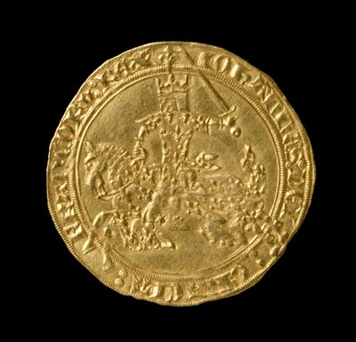 João II O Bom (1319-64) Rei da França, Franco a Cheval, 1350-64 (anverso) (ouro) (para reverso ver 168068) de French School