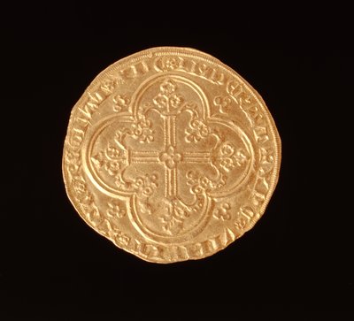João II O Bom (1319-64) Rei da França, Franco a Cheval, 1350-64 (reverso) (ouro) (para anverso ver 168067) de French School