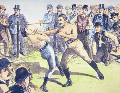 John L. Sullivan v. Charlie Mitchell em 10 de Março de French School