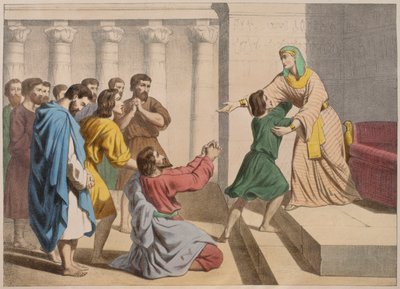 José se deixa reconhecer por seus irmãos, ilustração de um catecismo LHistoire Sainte, publicado por Charles Delagrave, Paris, final do século XIX de French School