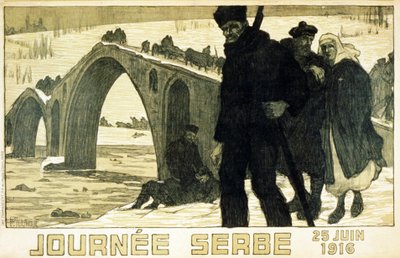 Dia sérvio. 25 de junho de 1916. de French School