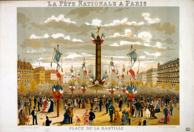 Jules Grevy (1807-1891), Presidente de França, assiste às celebrações do Dia da Bastilha em Paris, a 14 de julho de 1880 de French School