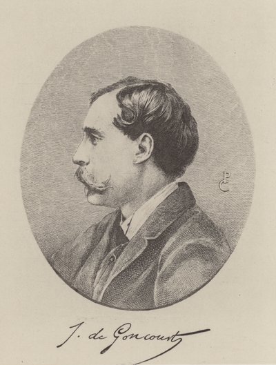 Jules de Goncourt, romancista francês (gravura) de French School