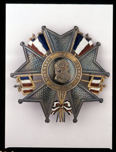 Monarquia de Julho - Monarquia de Julho - Placa da Grande Cruz, Louis Philippe 1: "Honour et Homeland" - (efígie de Henrique IV) col. Soldados de Antão de French School