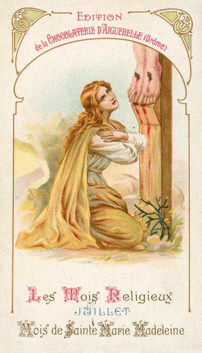 Julho, mês de Santa Maria Madalena (chromolitho) de French School