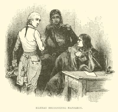 Klenau reconhecendo Napoleão (gravura) de French School