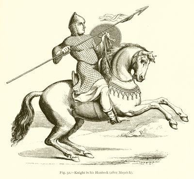 Cavaleiro em seu Hauberk de French School