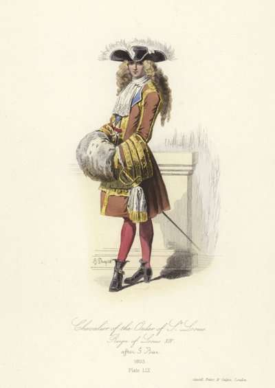 Cavaleiro da Ordem de São Luís, reinado de Luís XIV da França de French School