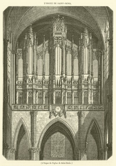 O órgão da igreja de Saint-Denis (gravura) de French School