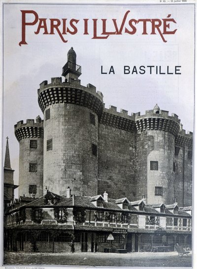 La Bastille. Capa do jornal "Paris illustrious" de 13 de Julho de 1889. de French School