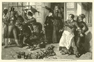 A Cruzada das Mulheres contra a Intemperança nos Estados Unidos (gravura) de French School
